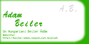 adam beiler business card